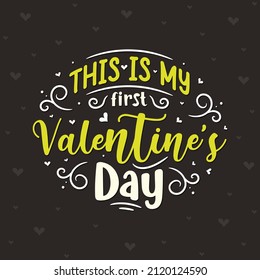 This is my 1st valentine's day typographic with love   
