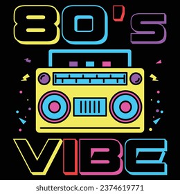This Is My 80's Vibe 1980s T Shirt