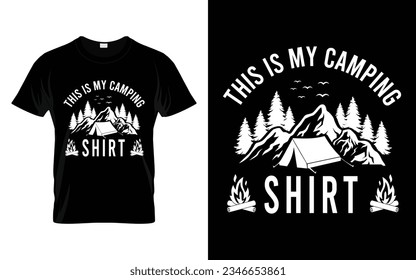 This is my camping shirt Funny Outdoor Retro Vintage Camper Camping T-shirt Design