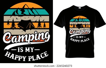 This is my camping shirt. t-shirt design ideas, t-shirt template, camping t-shirt, apparel design. Mug design template vector. Background design.