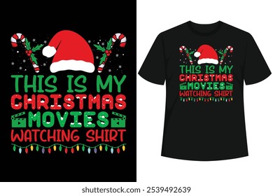 "This Is My Christmas Movie Watching Shirt" Dieses Weihnachtsmütze Weihnachtsfilm-Design macht perfekte Weihnachtsgeschenke für einen Filmliebhaber, Filmemacher, Filmproduzent, Kinofans, Filmregisseur.