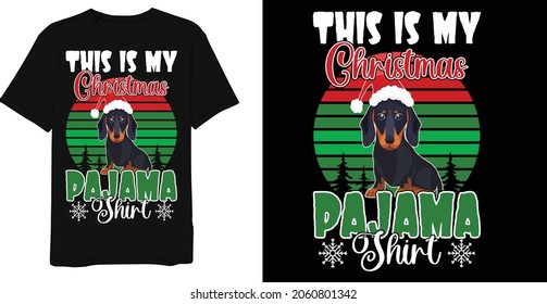 This Is My Christmas Pajama Shirt T-shirt Design Template