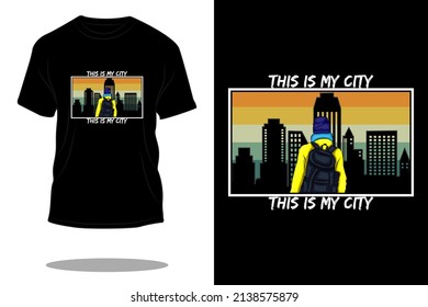 este es mi diseño de camisetas retro de la ciudad