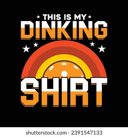 This is my dinking shirt Best pickleball typography t-shirt design illustration with vector art