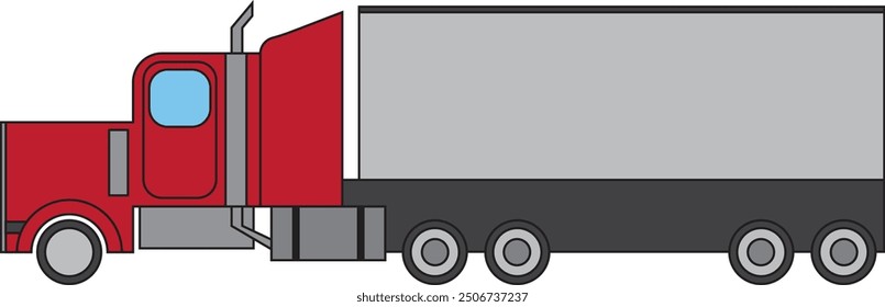 This is my first truck design. it's a red American truck.