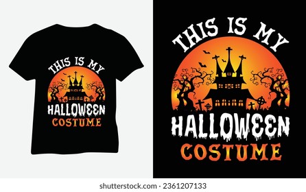 This is my halloween costume, halloween t-shirt vector	

