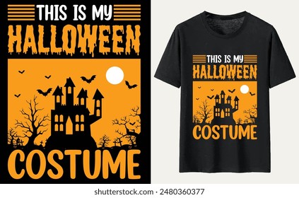 This Is My Halloween Costume T-shirt Design, Halloween Typography T-shirt