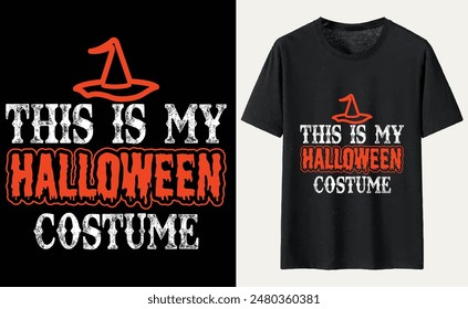 This Is My Halloween Costume T-shirt Design, Halloween Typography T-shirt