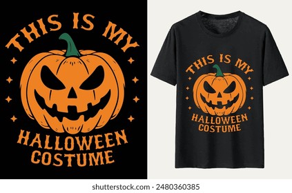 This Is My Halloween Costume T-shirt Design, Halloween Typography T-shirt