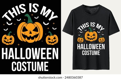 This Is My Halloween Costume T-shirt Design, Halloween Typography T-shirt