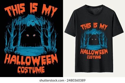 This Is My Halloween Costume T-shirt Design, Halloween Typography T-shirt