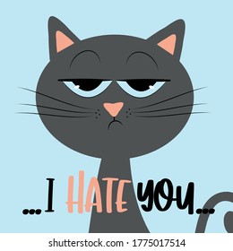 This Is My Happy Face- funny text with grimacing cat, and pawprints.
Good for T shirt print, postcard, poster, photo album cover, and gift design.