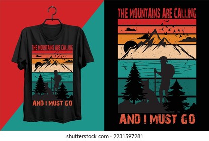 This is my hiking t-shirt design. Mountain illustration,Typography,Let's go off the grid Adventure-Camping-Mountain T-Shirt Design.outdoor explorer and adventure slogan poster. Vector graphic.