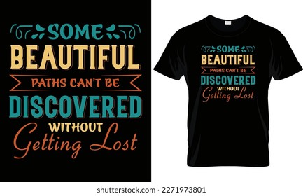 Este es mi diseño de camisetas de excursión. Ilustración de montaña, aventura al aire libre. Gráfica vectorial para camisetas y otros usos. Aventura Al Aire Libre Inspirando Motivación Cita. Tipografía vectorial.
