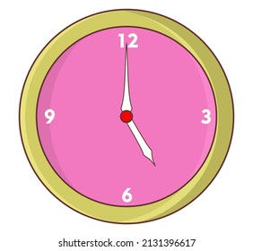 this is my illustration of a pink clock