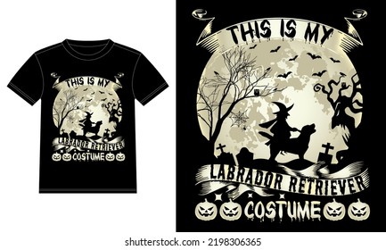 This is My Labrador Retriever Costume in moon Funny Halloween T-Shirt