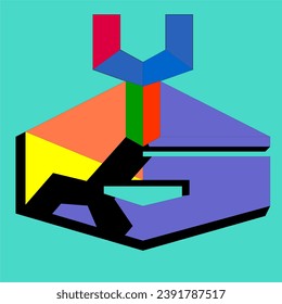 This my logo design and my building abstract geometric