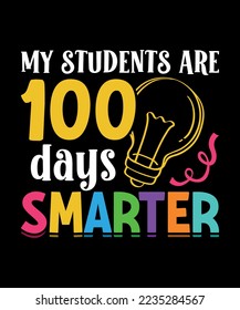 This is my new "100 Days Of School" t shirt design. You can use this design for T Shirt, Mug, Pillow, Sublimation, or any other purpose you want.