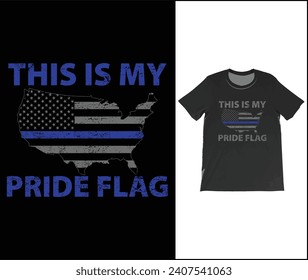 This Is My Pride Flag USA T-Shirt. American USA Flag Patriotic 4th Of July Funny Vintage T-Shirt, Proud Americans Cool Presidents Day Outfit Shirts,