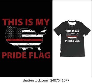 Das ist mein Pride Flag USA T-Shirt. American USA Flag Patriotic 4. Juli Funny Vintage T-Shirt, Proud American Cool Präsidenten Day Outfit Shirts,