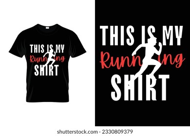 Este es mi vector de camisas en marcha que ejecuta diseño de camiseta para tipografía deportiva para impresión de camisetas
