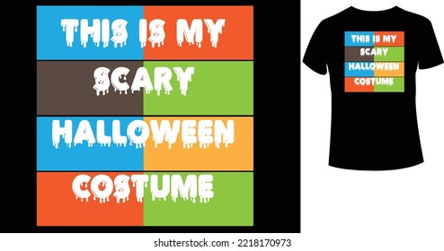 This Is My Scary Halloween Costume Halloween T-Shirt Design. Halloween Vector Graphic.T-Shirt illustration. Horns head devil t-shirt design. Beautiful and eye catching  vector