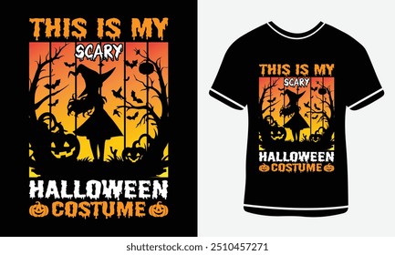 This is my scary halloween costume T Shirt Design, Halloween day, Graphic t shirt, Spooky text t- shirt design, Stay Spooky T-Shirt, Funny Halloween t shirt, Free Vector, Halloween T-shirt Design.