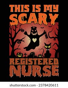 This is my scary registered nurse t-shirt design