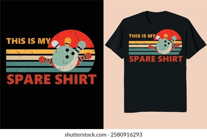 This Is My Spare Shirt- Funny Bowling Ball Pins Bowler Coach T-Shirt