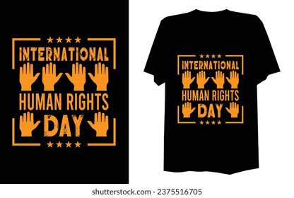 Das ist mein typografisches T-Shirt-Design. Internationales Tag-T-Shirt-Design für Rechte.
