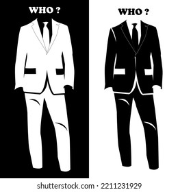 este es un hombre misterioso con traje