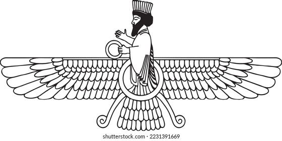  Das ist ein altes persisches Symbol Faravahar 