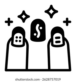 Este ícone de arte Unha é adequado para Salão de Beleza, Spa, Barber Shop, etc