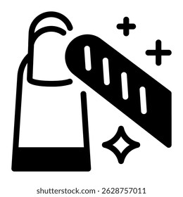 Este ícone de tampão de unha é adequado para salão de beleza, Spa, Barber Shop, etc