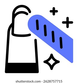 Este ícone de tampão de unha é adequado para salão de beleza, Spa, Barber Shop, etc