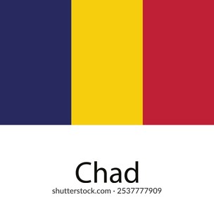 This is the national flag of Chad. It features a tricolor design with a blue vertical stripe, followed by a yellow stripe, and finally a red vertical stripe.