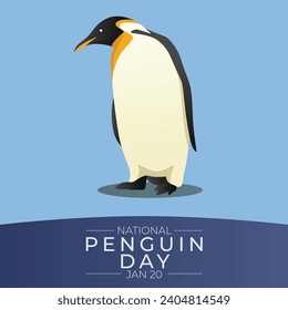 This National Penguin Day vector graphic is ideal for celebrating National Penguin Day.