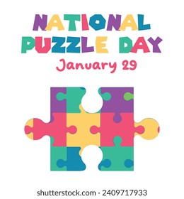 This National Puzzle Day vector image is perfect for celebrating the holiday.