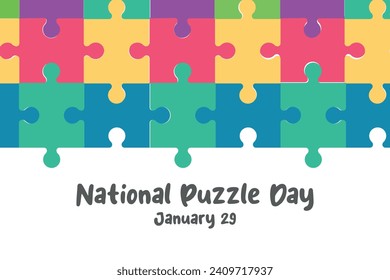 This National Puzzle Day vector image is perfect for celebrating the holiday.