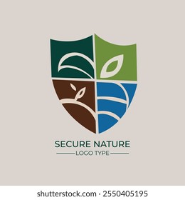 Esta es la Plantilla de logotipo de Naturaleza segura