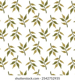 This nature-inspired pattern showcases a harmonious arrangement of green leaves. 