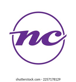 Este es un logo en forma de NC. Este logotipo es violeta, morado y puede utilizarse para cualquier cosa