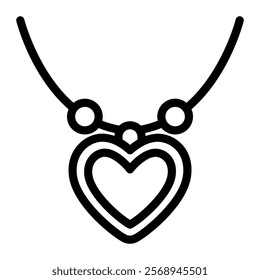 This Necklace icon is suitable for Valentine, Wedding, Romance, etc.