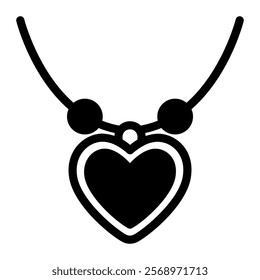 This Necklace icon is suitable for Valentine, Wedding, Romance, etc.