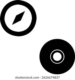 Esta es una nueva forma redonda de icono negro