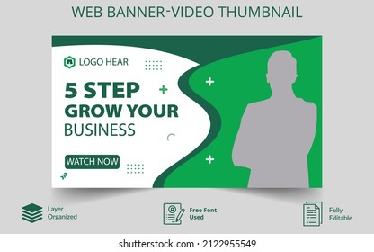 This is a new business flyer thumbnail Design and editable video thumbnail template design for any kind of video.