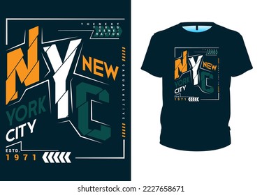 This is new yourk urban typography t shirt design. concept of urban and modern design.