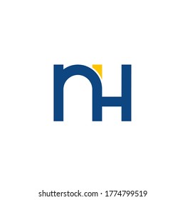 This is a nH letter logo template