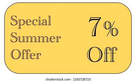 Dies ist ein schöner Goldcoupon mit einem speziellen Sommerangebot