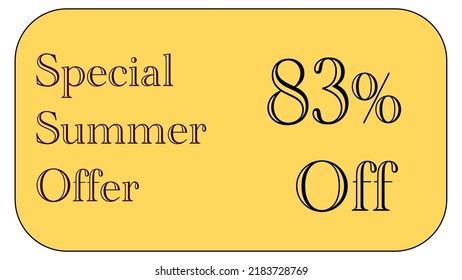 Este es un bonito cupón de oro con oferta especial de verano